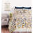 Natural Home Blue/Yellow/Gray/White Cotton Reversible Quilt Set-680028191