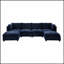 Canapé d'angle Comfy Cloud Couch 4 places avec 2 poufs, canapé-lit en chenille à assise profonde pour un confort optimal dans votre salon