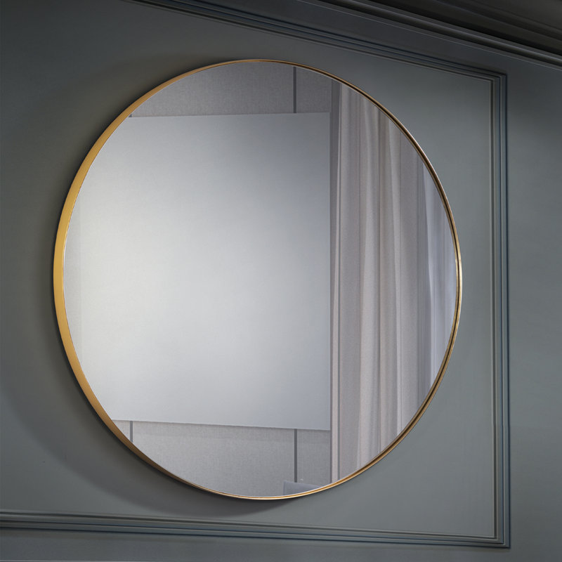 Averill Engineered Wood Wall Mirror, Gold
