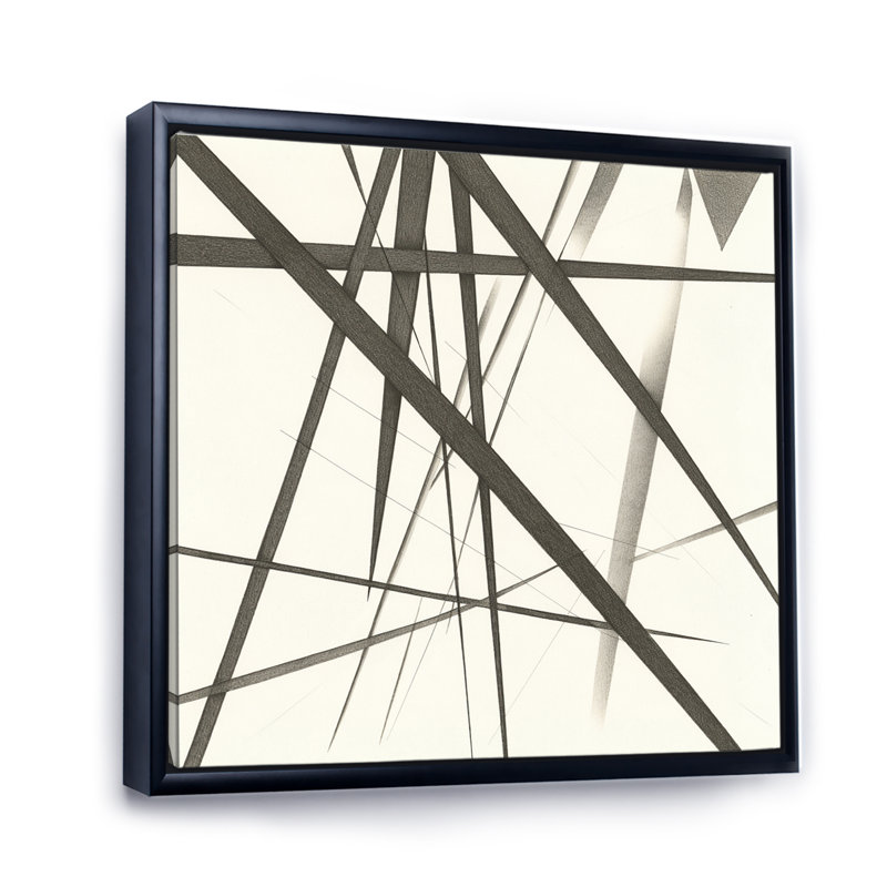 " Minimalist Black And White IV ", 44" H x 34" W, Black Floater Framed