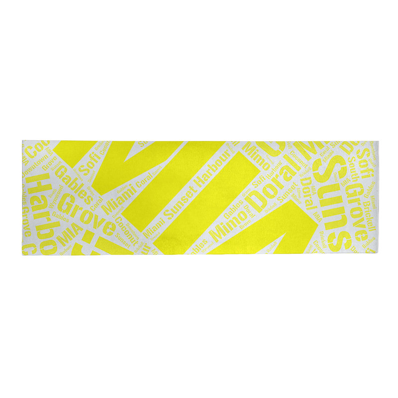 Tapis jaune poils longs à tissage plat, Tapis de couloir 2,5 pi x 8 pi
