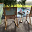 Ensemble 2 pièces de chaises berçantes de patio en bois d'acacia avec assise et dossier en rotin d'osier-405060947