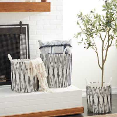 Ensemble de 3 paniers en plastique