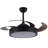 Aadvik 42" Retractable Ceiling Fan with LED Lights and Remote, 6-speed Reversible Fan-408065404-408065379