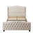 Mieya Velvet Upholstered Platform Bed Frame with Button Tufted Wingback Headboard and Footboard-90342261-90342260