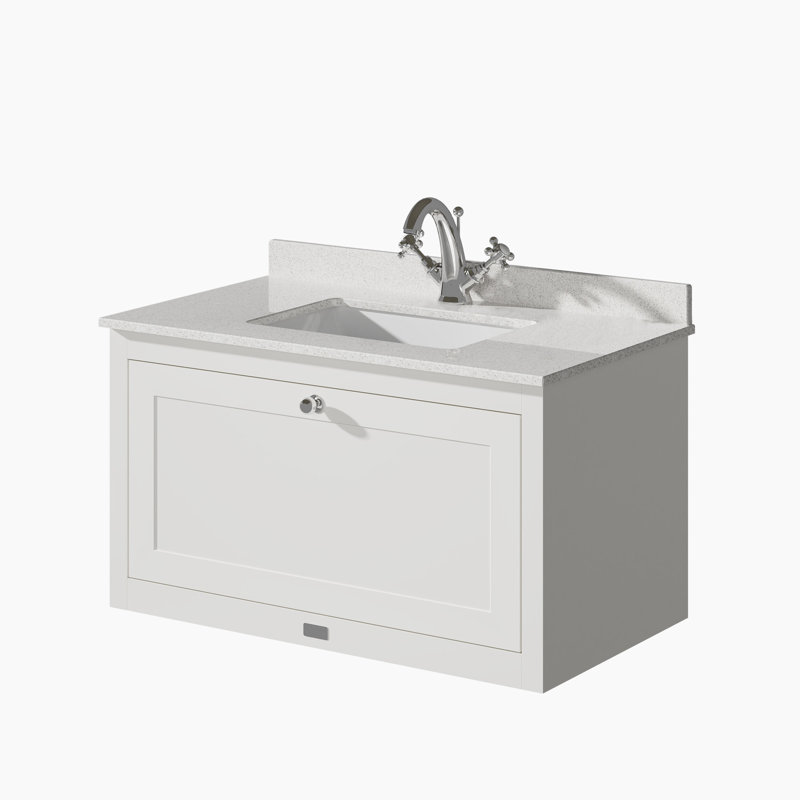 Hartleigh 820 mm Bathroom Vanity, Pointing White