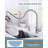 Stainless Steel High-Arc Single-Handle Pull-Down Kitchen Faucet with 3 Spray Modes and Soap Dispenser-78722794