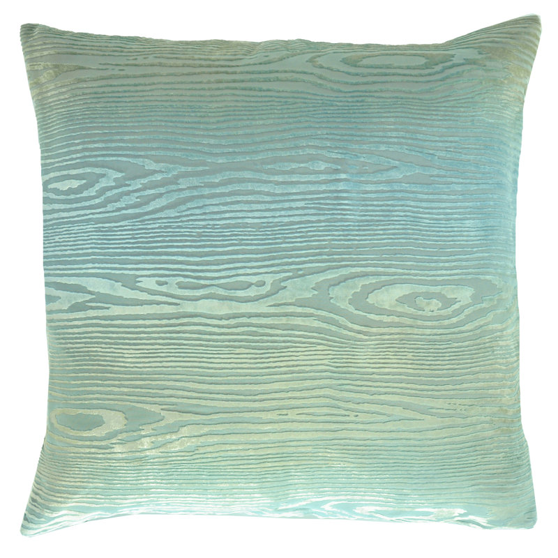 Woodgrain Rectangle Velvet Pillow Cover & Insert, Square 18"H x 18"W, Latte