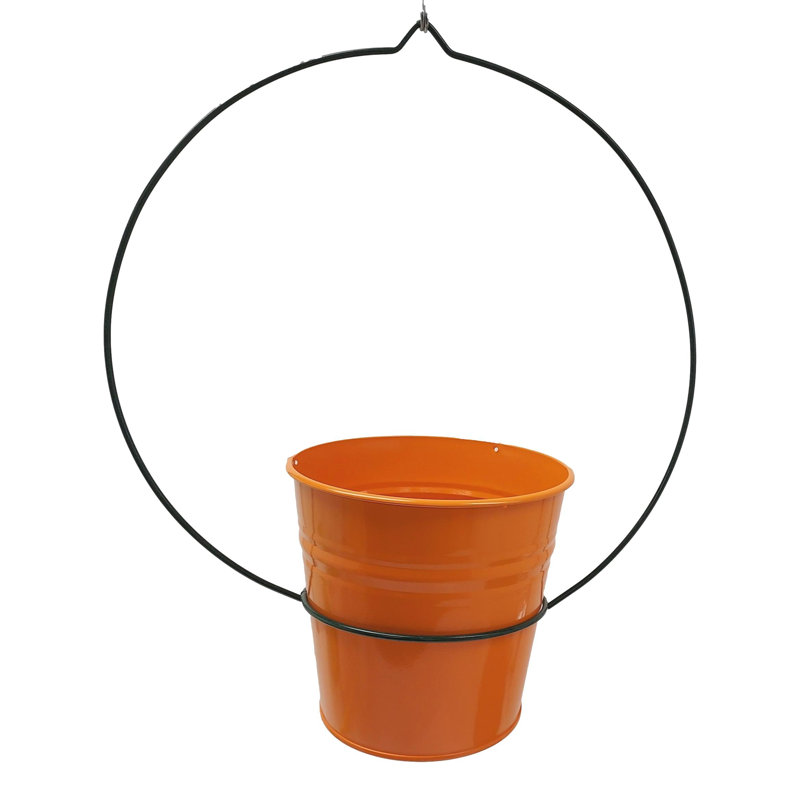 Caulksville Metal Hanging Planter, Orange