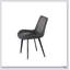 Chaise de salle à manger moderne avec dossier ergonomique et pieds élégants en métal noir pour une assise confortable-191328365