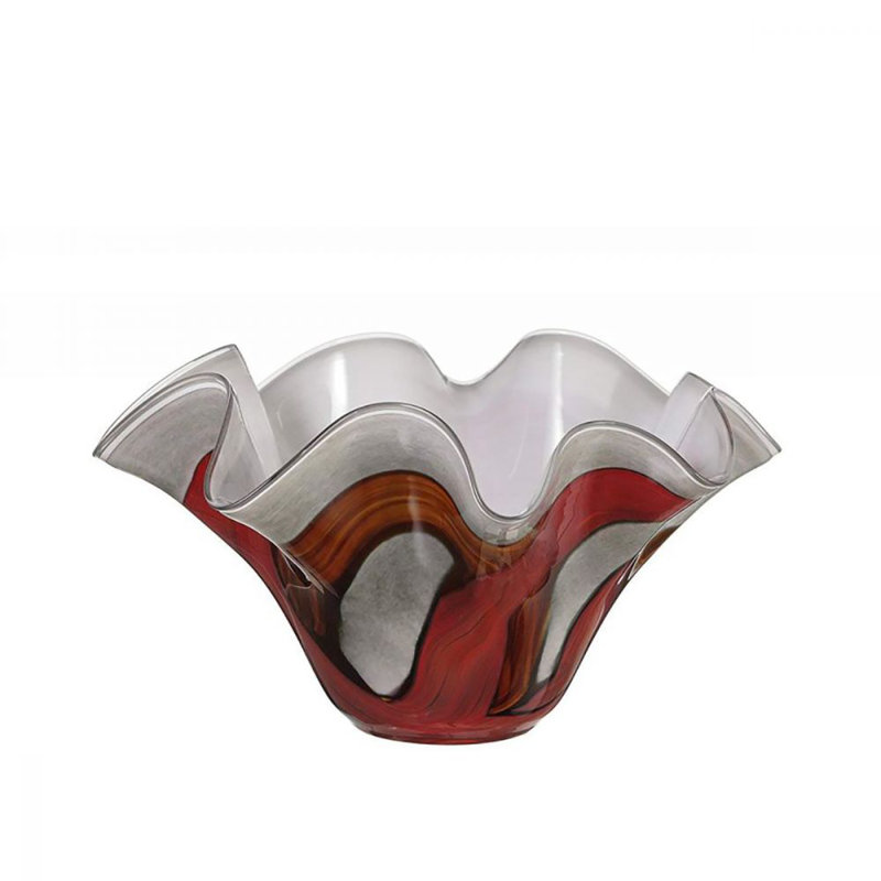 Vase de table en verre blanc 7 po