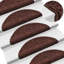 Carpet Stair Treads Brown 56x17x3 cm