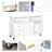 Mobile Printer Stand With Caster Wheels, Home Office Cabinet Organizer With 2 Locking Brakes And Drawer