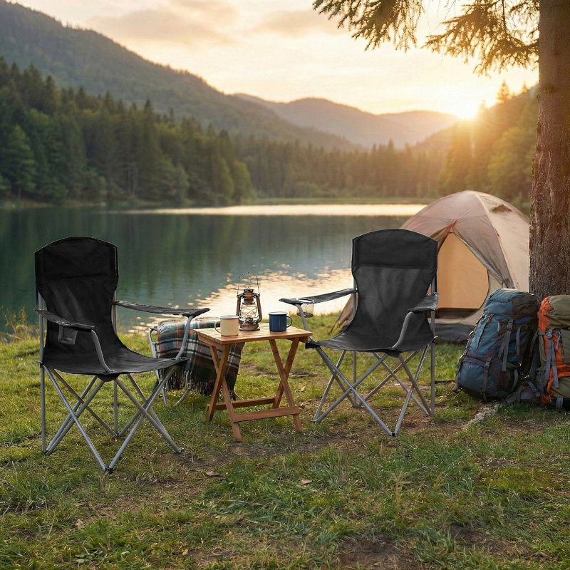 Chrissoula Folding Camping Chair, Black