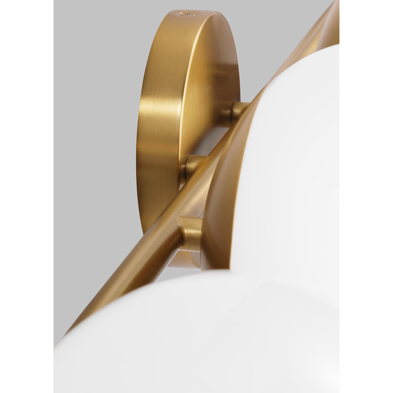 Vibi 4 Light Alabaster Dimmable Vanity Light, Burnished Brass