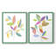 Feuilles de couleurs vives I - impression encadrée de qualité supérieure - prête à être accrochée - aucun clou requis - aucun clou requis-616321930-616321929