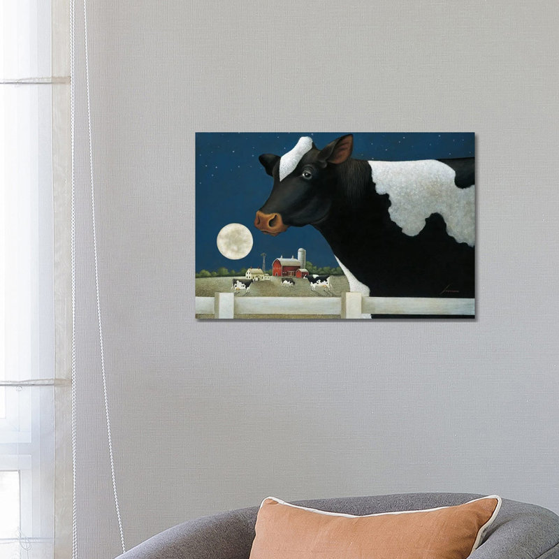 Full Moon 1 Piece Wrapped Canvas Painting, 66.04 cm H x 45.72 cm W x 3.175 cm D