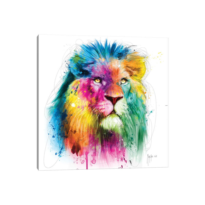 Lion by Patrice Murciano - Wrapped Canvas Gallery-Wrapped Canvas Giclée, 45.72 cm H x 45.72 cm W x 1.91 cm D