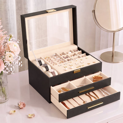 Faux Leather Jewellery Box