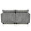 Canapé moderne en chenille gris moderne, canapé compact à 2 places avec deux ports de chargement USB et poches latérales, petit canapé pour chambre, bureau, appartement.-131141842