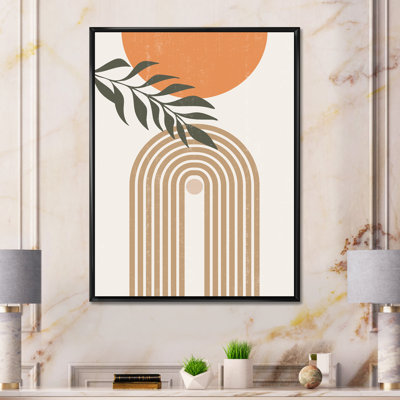 " Abstract Sun Moon Leaves I "