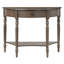 Console demi-lune avec tiroir et tablette - table d'appoint rustique, canapé pour le vestibule, le salon, le couloir et le vestibule