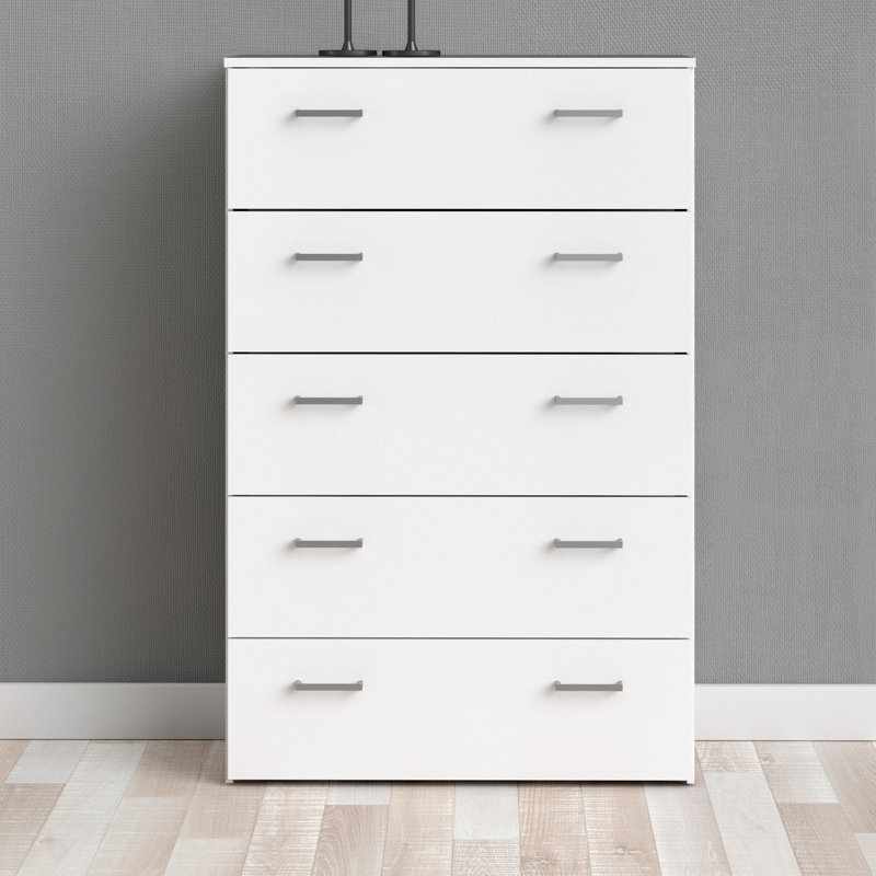 Orval 74.1cm W 5 - Drawer Chest of Drawers, White