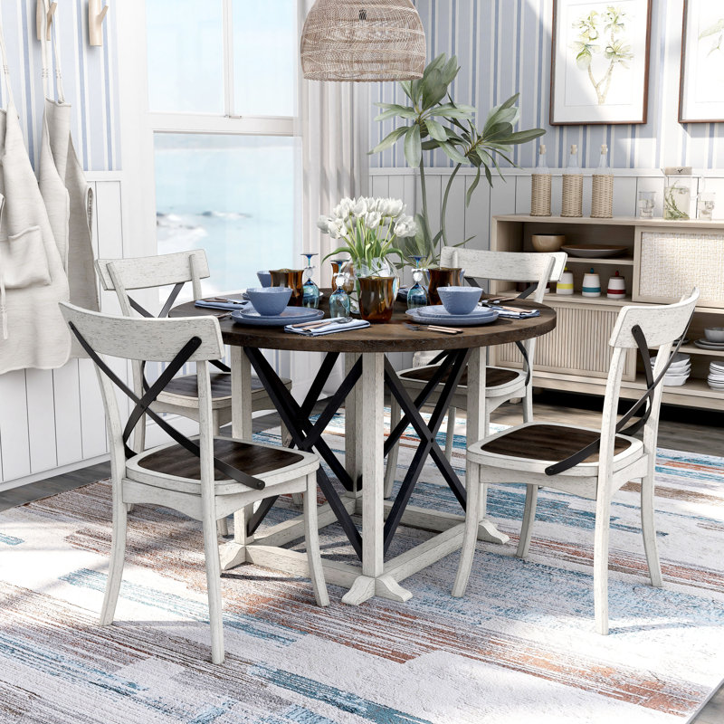 Stathelle Wood 5-Piece Dining Table Set