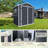 6Ft X 4Ft Plastic Outdoor Storage With Floor And Lockable Door Plastic Garden Shed For Backyard, Lawn, Cold Grey-125097013-125097014