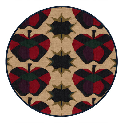 Washable African Star Apple Fruits Area Rug