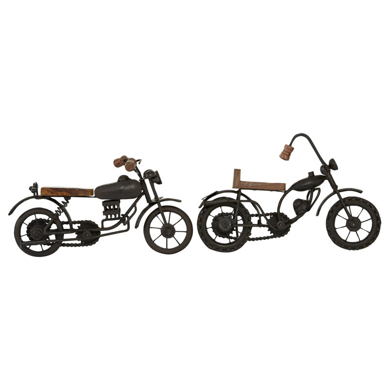 Norhad Motorcycle Figurines & Sculptures, Brown