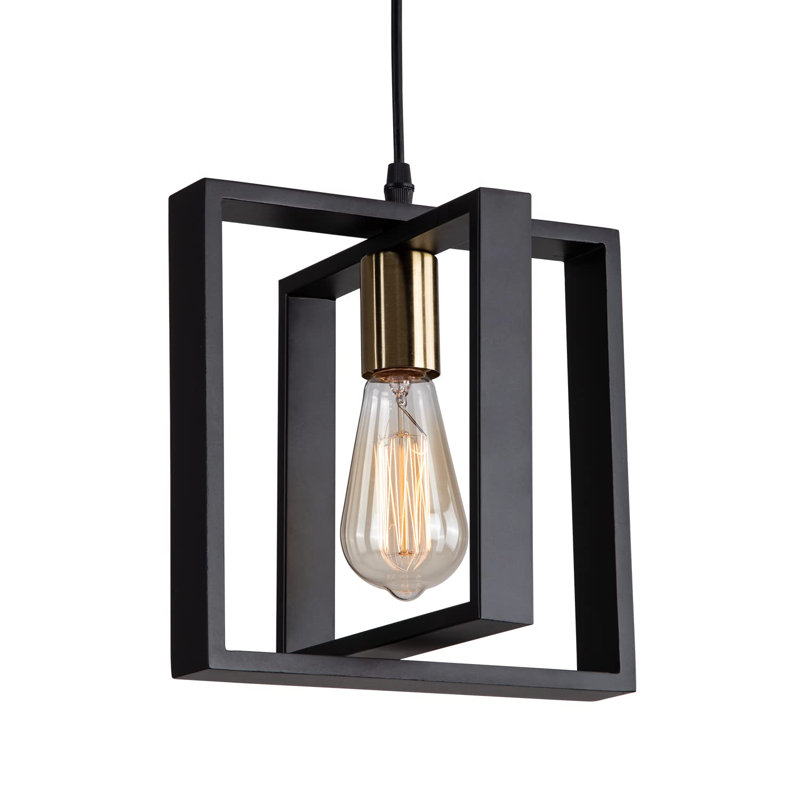 Vonholt 1 - Light Square/Rectangle Pendant, Black