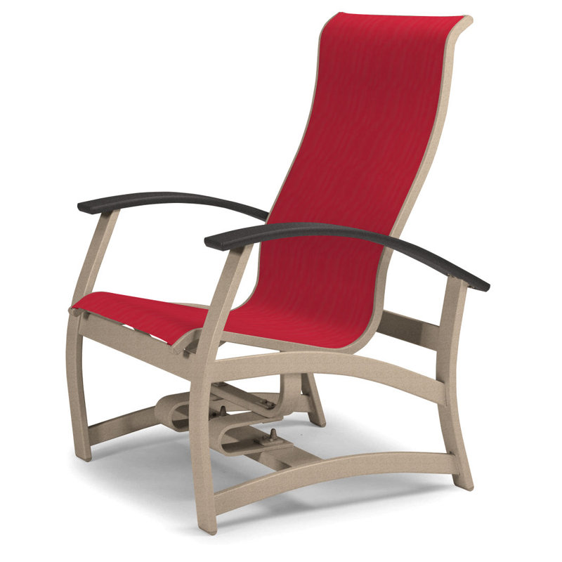 Belle Isle Outdoor Swivel Lounge Chair, Classic Graphite P30, Red 1D Sunbrella®, Textured Kona