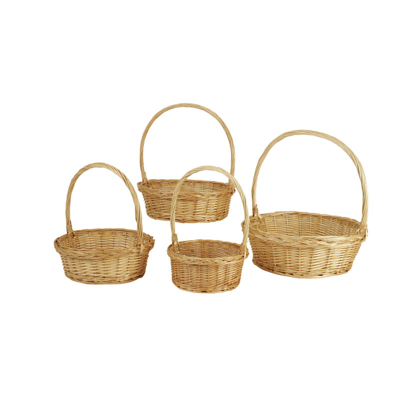 Panier à mèches/en rotin 4 pièces, Naturel
