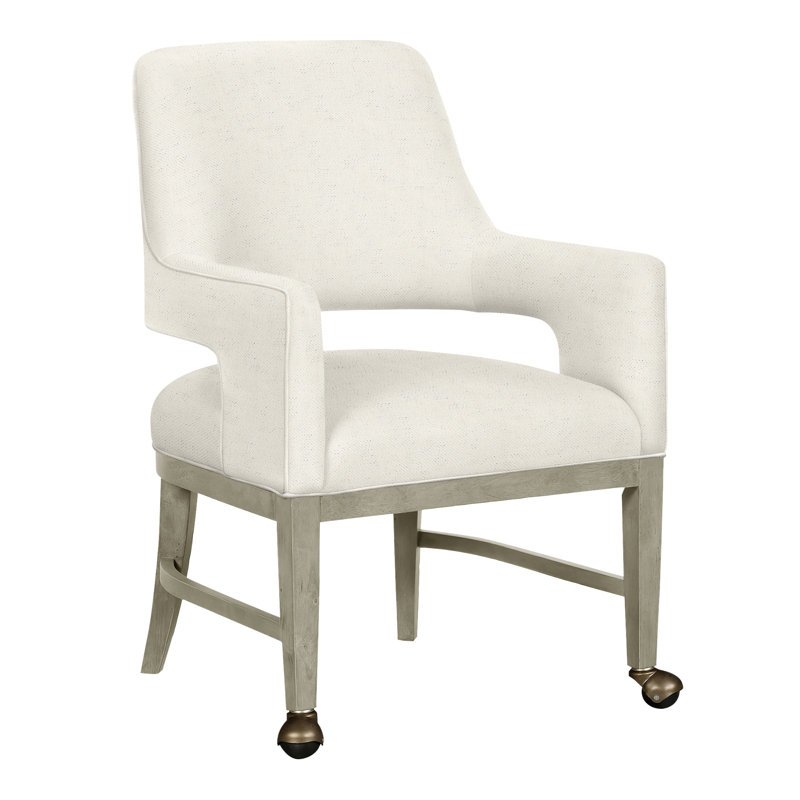Chaise avec accoudoirs Josie Grande, 3100 lin, Amande chamois