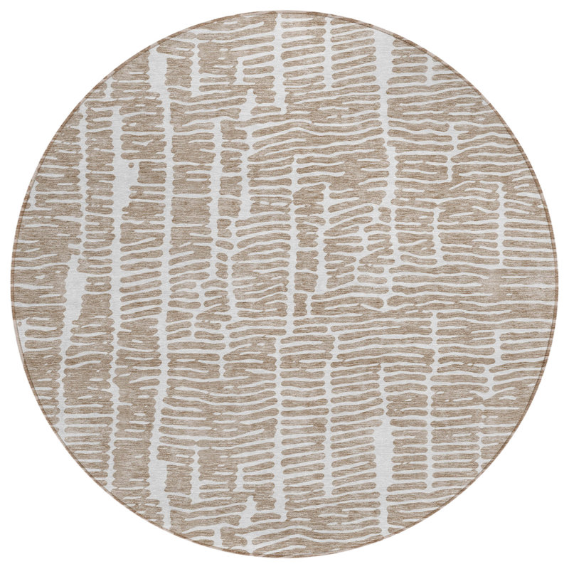 Abstract Indoor Rug, Round 8'