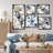 Cobalt Blue Ornamental Frames Victorian Pattern - Floral Canvas Prints Set Of 5-1518010531