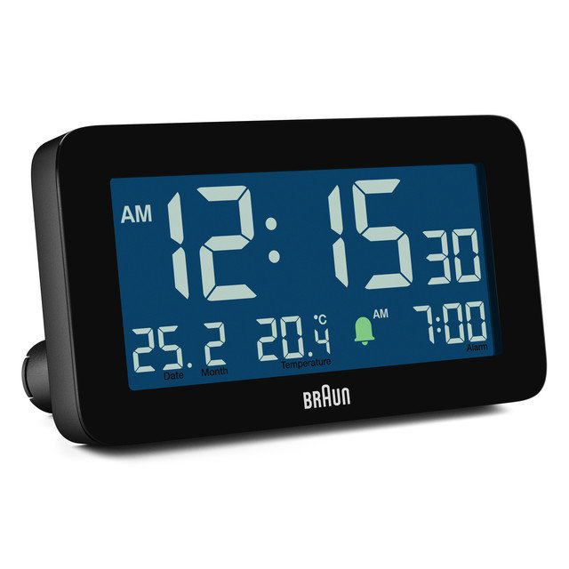Tabletop Clock with Alarm, Black