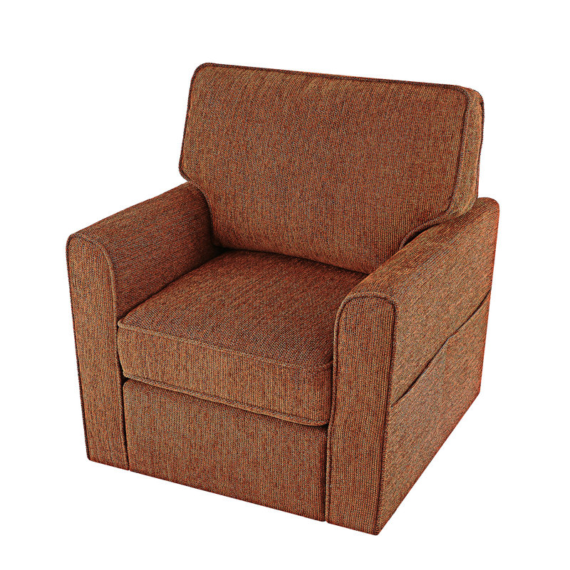 Fauteuil pivotant avec poches latérales Accent Barrel, Rouge