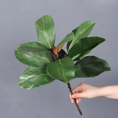Vaporisateur de feuille de magnolia vert artificiel pour remplissage de vase, tige de branche de magnolia artificielle pour décoration de centre de table