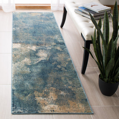 Thursa Vintage Performance Abstract Rug