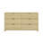 Hedden 60 Double Dresser with 6 Drawers in Natural Oak and Gold