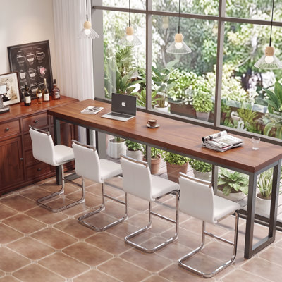 Modern Upholstered Cantilever Counter Height Bar Stools with Footrest