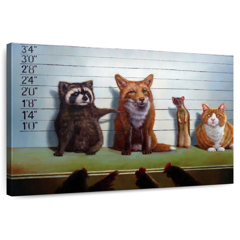 Usual Suspects, 26" H x 39" W