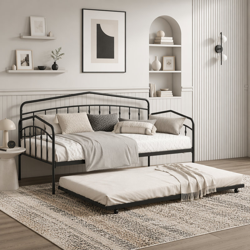 Daybed with Trundle in Black