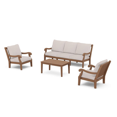 Ensemble de conversation à assise profonde et canapé 4 pièces POLYWOOD x Birch Lane Verlyn