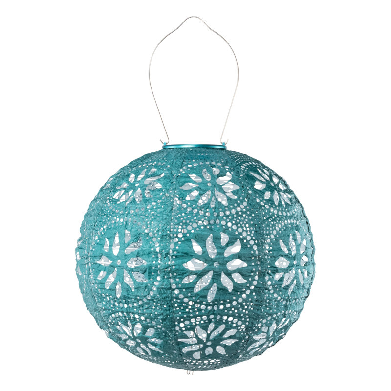 12'' Mineral Green Tyvek Solar Outdoor Lantern