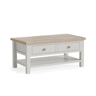 Waldemar Floor Shelf Coffee Table with Storage