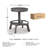 Kaloni Swivel Adjustable Height Counter Stool with Metal Frame-68816309-70167628
