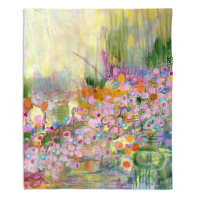  Jeté coquelicots, l 51 po x L 60 po